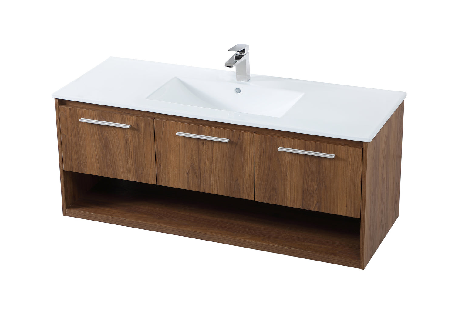 Elegant Lighting - VF43048WB - Single Bathroom Floating Vanity - Kasper - Walnut Brown