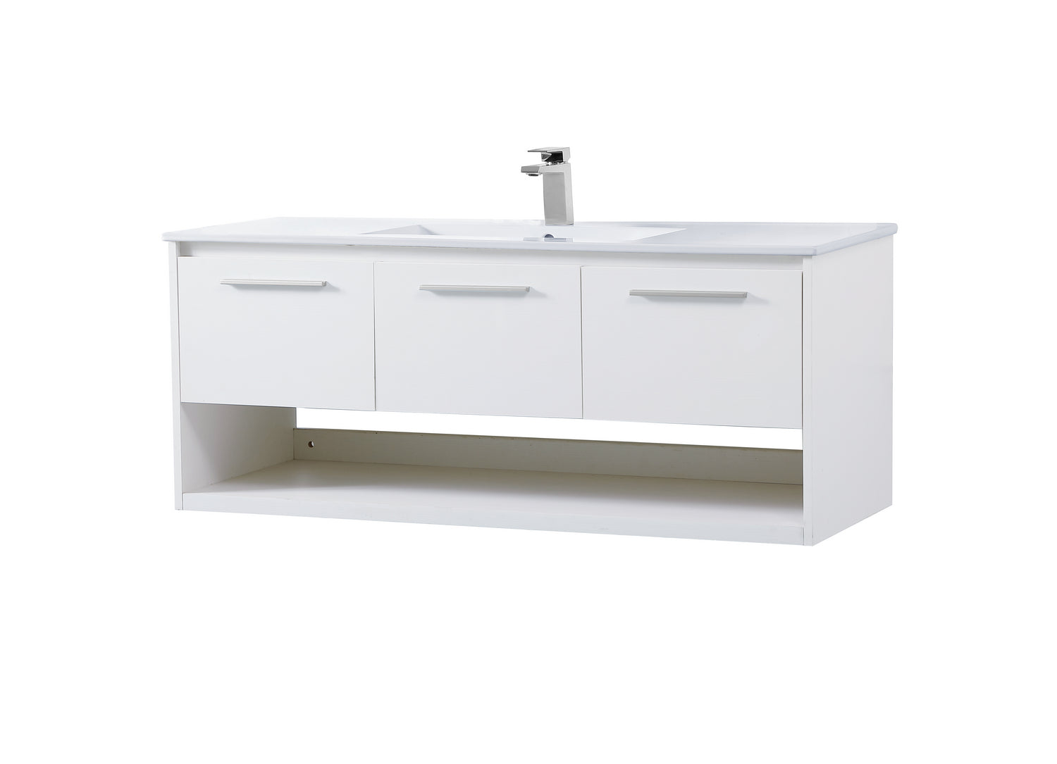 Elegant Lighting - VF43048WH - Single Bathroom Floating Vanity - Kasper - White