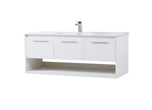 Elegant Lighting - VF43048WH - Single Bathroom Floating Vanity - Kasper - White