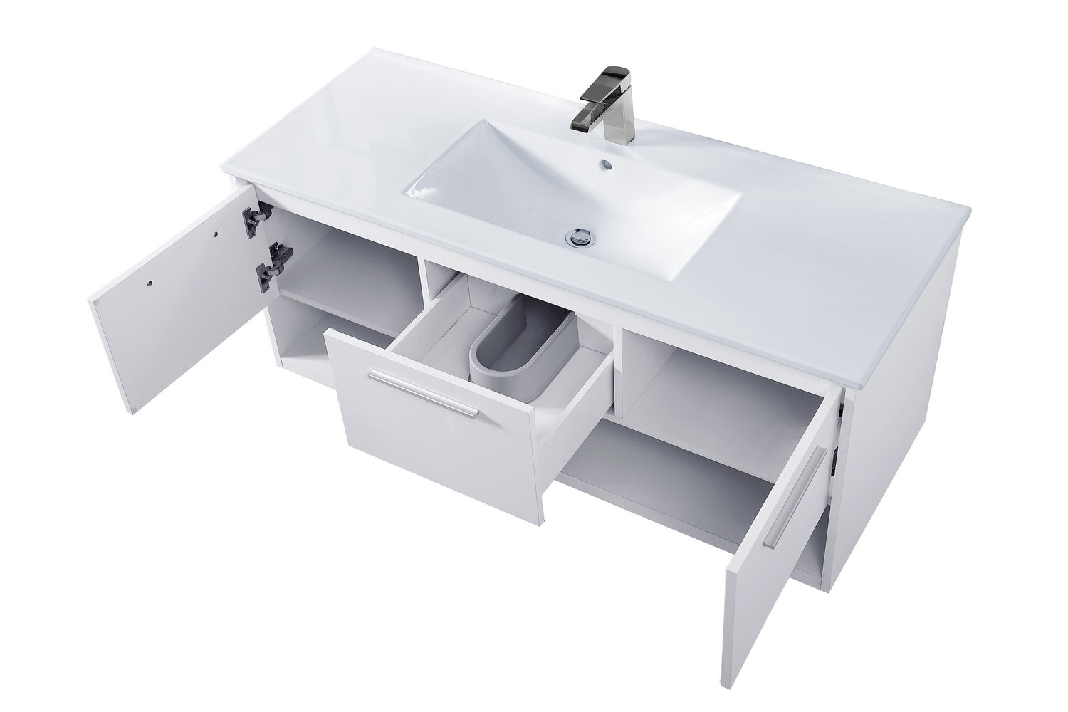 Elegant Lighting - VF43048WH - Single Bathroom Floating Vanity - Kasper - White