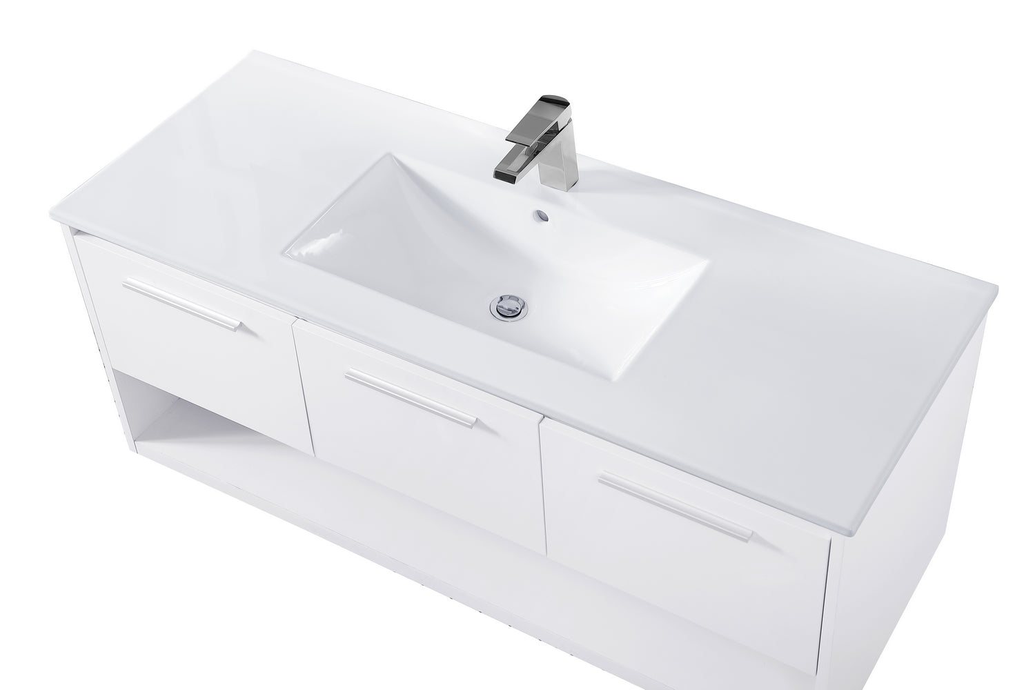 Elegant Lighting - VF43048WH - Single Bathroom Floating Vanity - Kasper - White