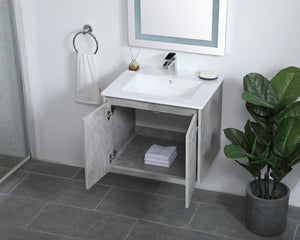 Elegant Lighting - VF44024CG - Single Bathroom Floating Vanity - Rasina - Concrete Grey