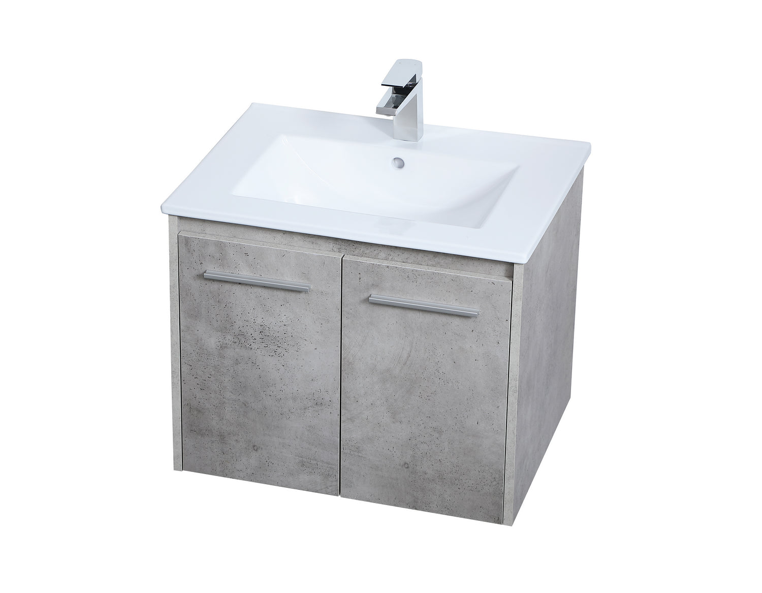 Elegant Lighting - VF44024CG - Single Bathroom Floating Vanity - Rasina - Concrete Grey