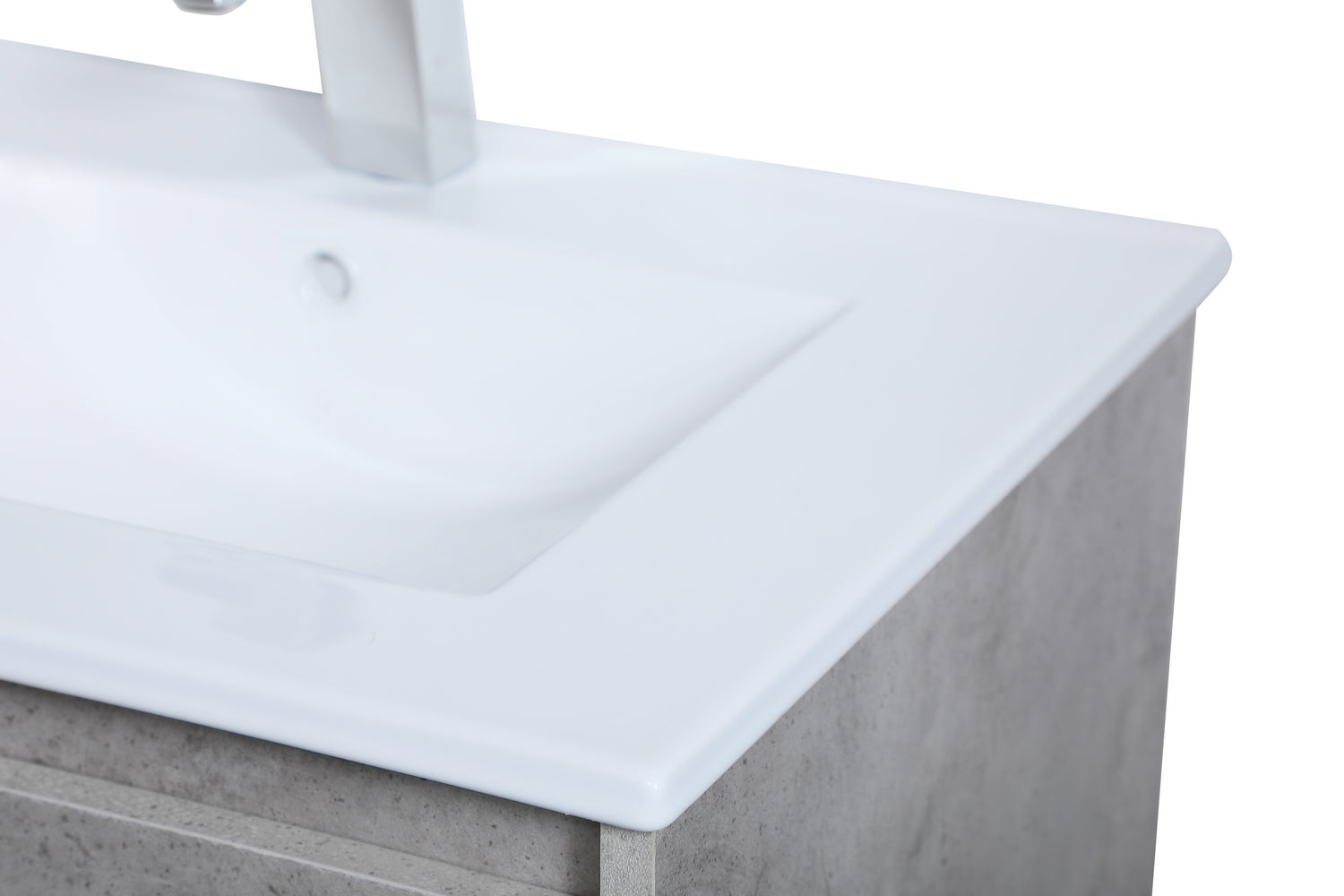 Elegant Lighting - VF44024CG - Single Bathroom Floating Vanity - Rasina - Concrete Grey