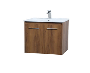 Elegant Lighting - VF44024WB - Single Bathroom Floating Vanity - Rasina - Walnut Brown