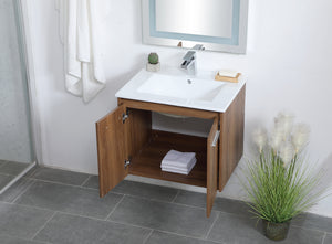 Elegant Lighting - VF44024WB - Single Bathroom Floating Vanity - Rasina - Walnut Brown