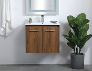 Elegant Lighting - VF44024WB - Single Bathroom Floating Vanity - Rasina - Walnut Brown