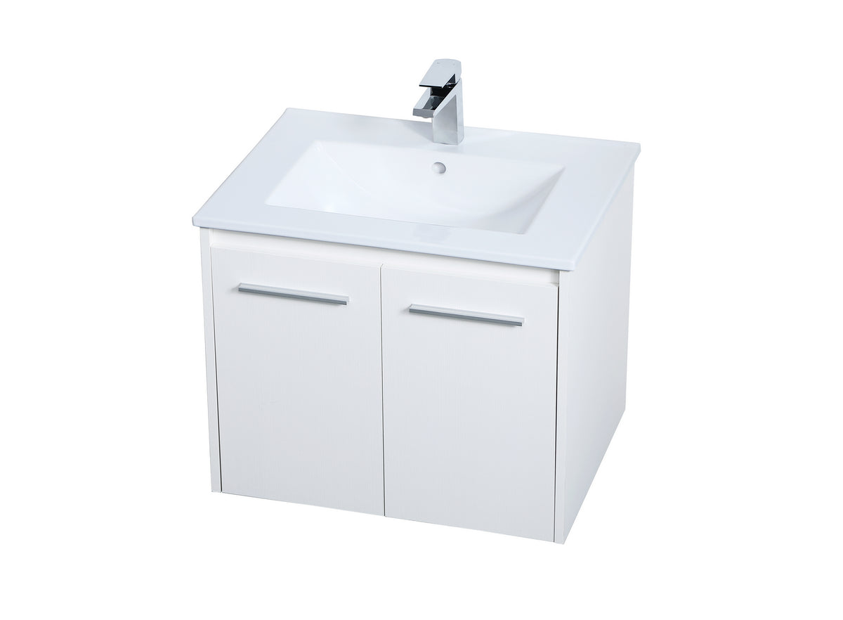 Elegant Lighting - VF44024WH - Single Bathroom Floating Vanity - Rasina - White