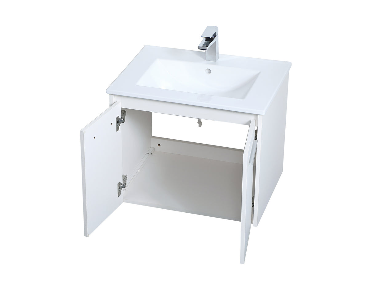 Elegant Lighting - VF44024WH - Single Bathroom Floating Vanity - Rasina - White