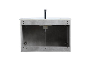 Elegant Lighting - VF44030CG - Single Bathroom Floating Vanity - Rasina - Concrete Grey