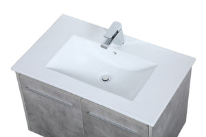 Elegant Lighting - VF44030CG - Single Bathroom Floating Vanity - Rasina - Concrete Grey