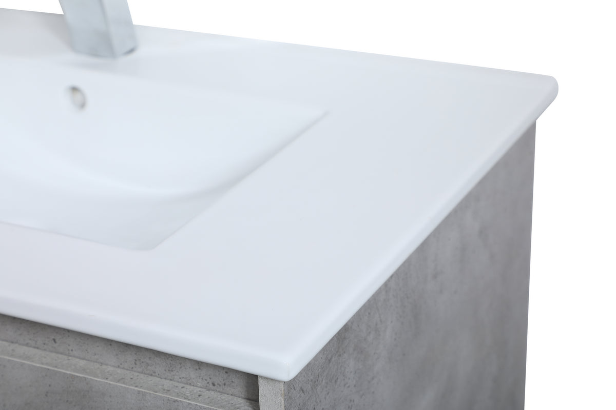 Elegant Lighting - VF44030CG - Single Bathroom Floating Vanity - Rasina - Concrete Grey