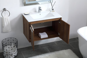 Elegant Lighting - VF44030WB - Single Bathroom Floating Vanity - Rasina - Walnut Brown