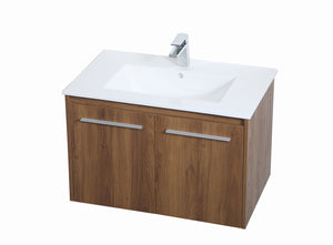 Elegant Lighting - VF44030WB - Single Bathroom Floating Vanity - Rasina - Walnut Brown