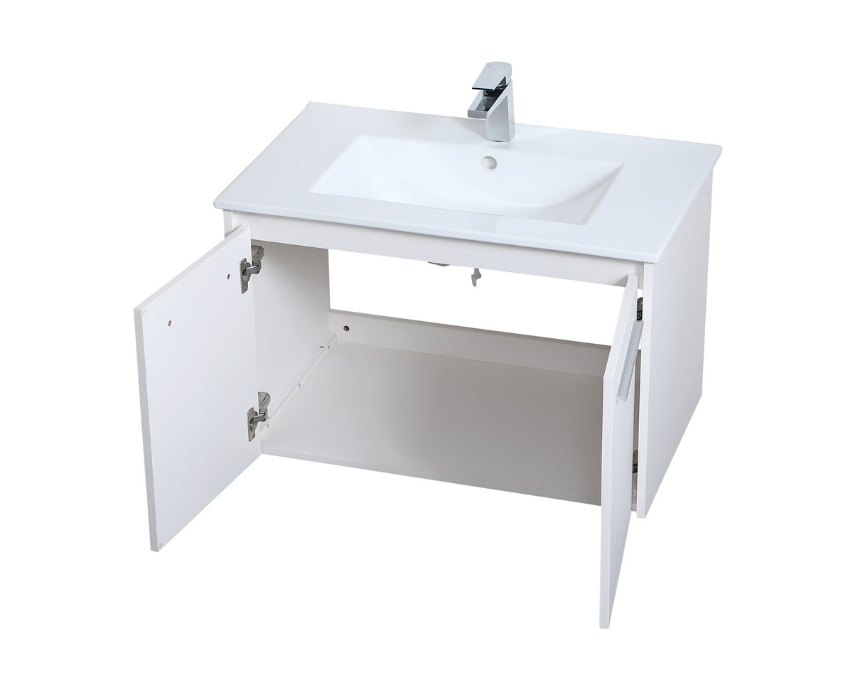 Elegant Lighting - VF44030WH - Single Bathroom Floating Vanity - Rasina - White