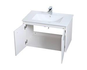 Elegant Lighting - VF44030WH - Single Bathroom Floating Vanity - Rasina - White