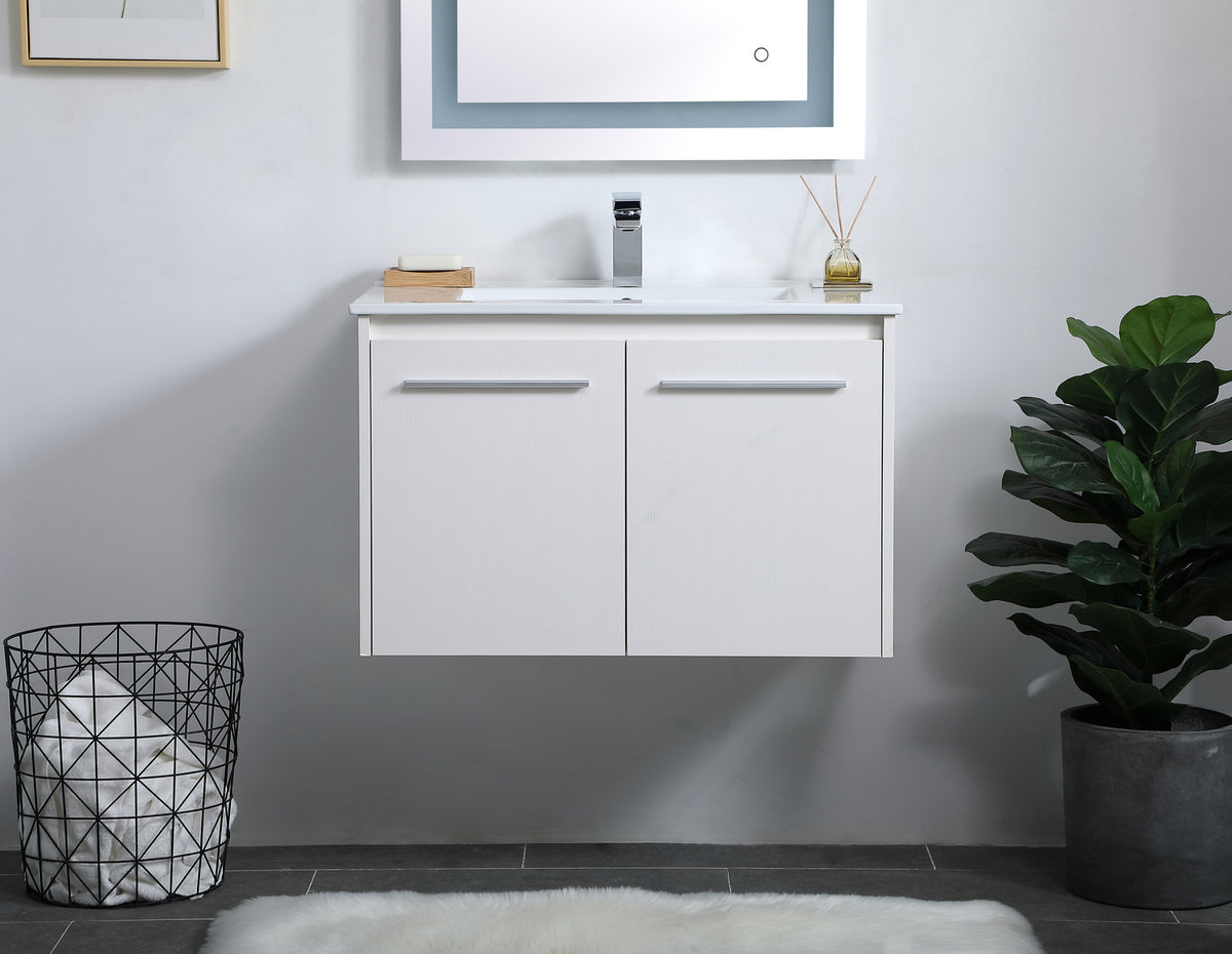 Elegant Lighting - VF44030WH - Single Bathroom Floating Vanity - Rasina - White