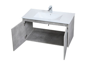 Elegant Lighting - VF44036CG - Single Bathroom Floating Vanity - Rasina - Concrete Grey