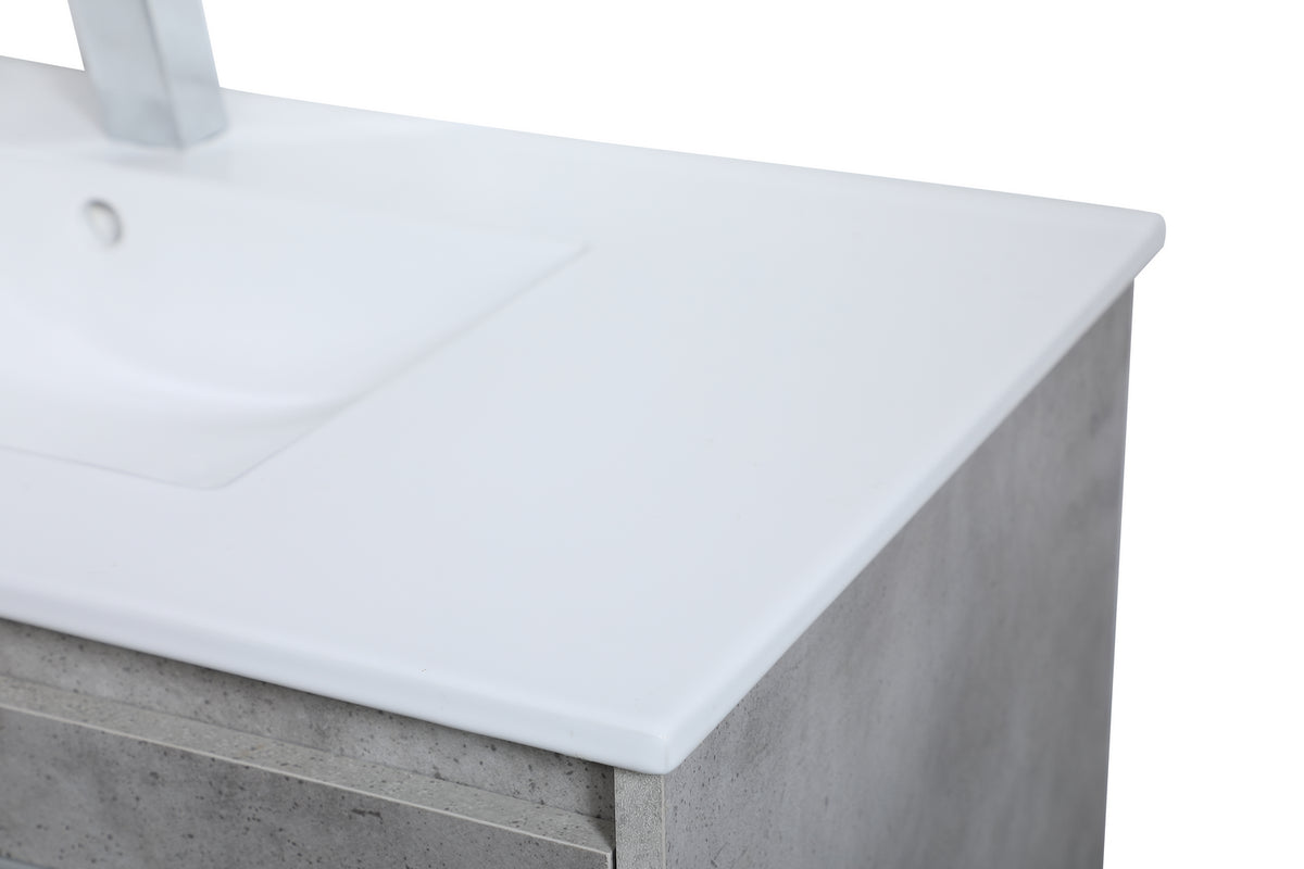 Elegant Lighting - VF44036CG - Single Bathroom Floating Vanity - Rasina - Concrete Grey