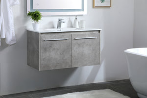 Elegant Lighting - VF44036CG - Single Bathroom Floating Vanity - Rasina - Concrete Grey