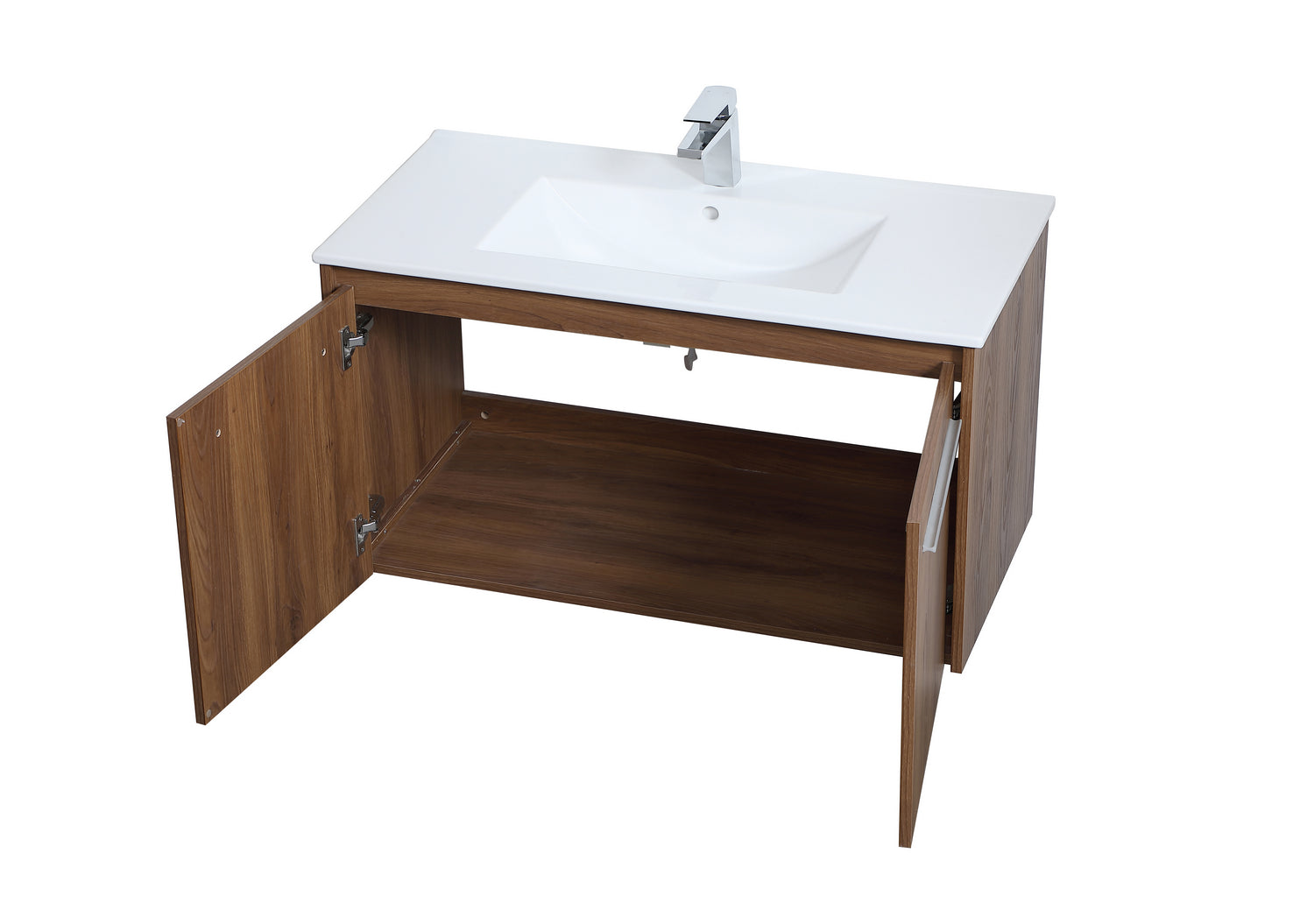 Elegant Lighting - VF44036WB - Single Bathroom Floating Vanity - Rasina - Walnut Brown