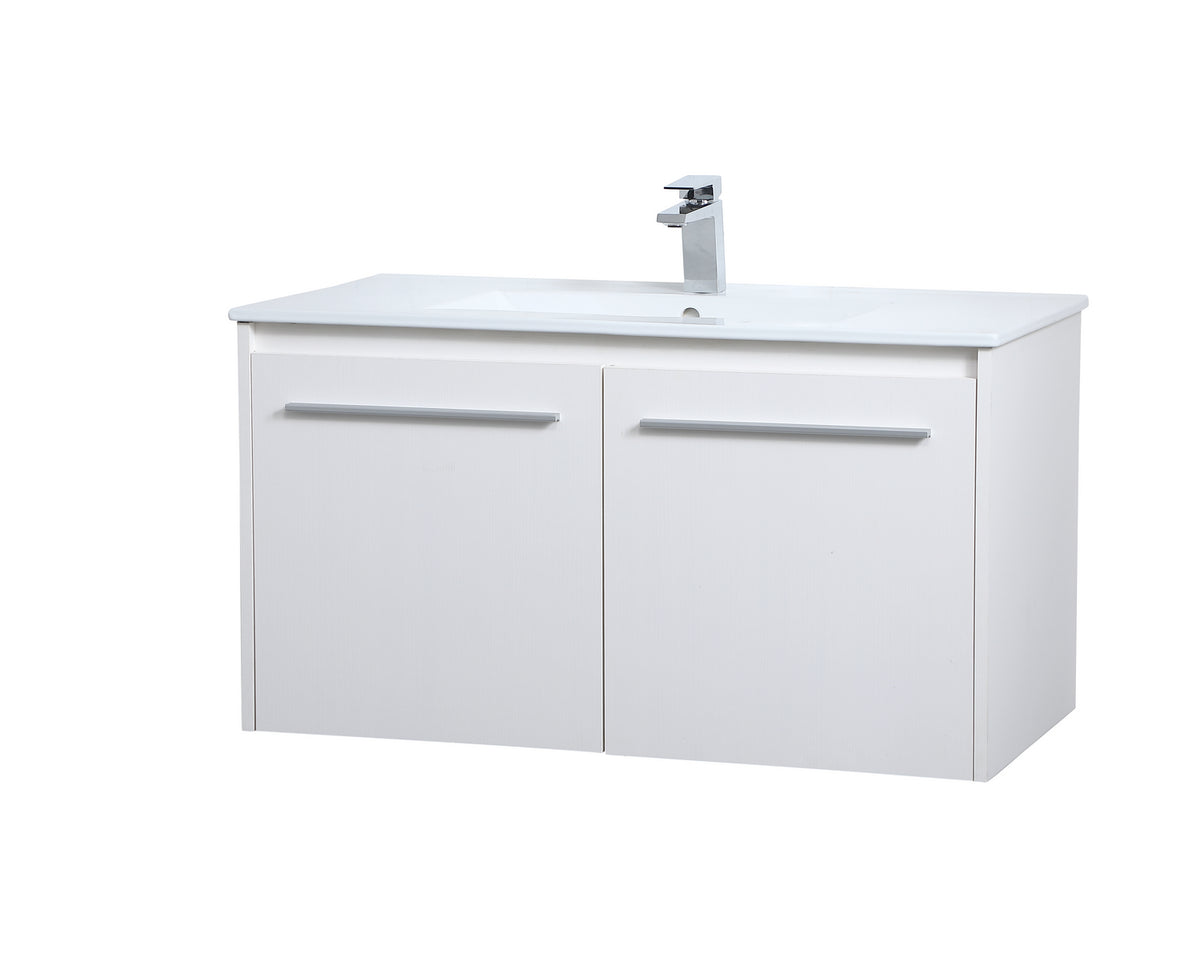 Elegant Lighting - VF44036WH - Single Bathroom Floating Vanity - Rasina - White