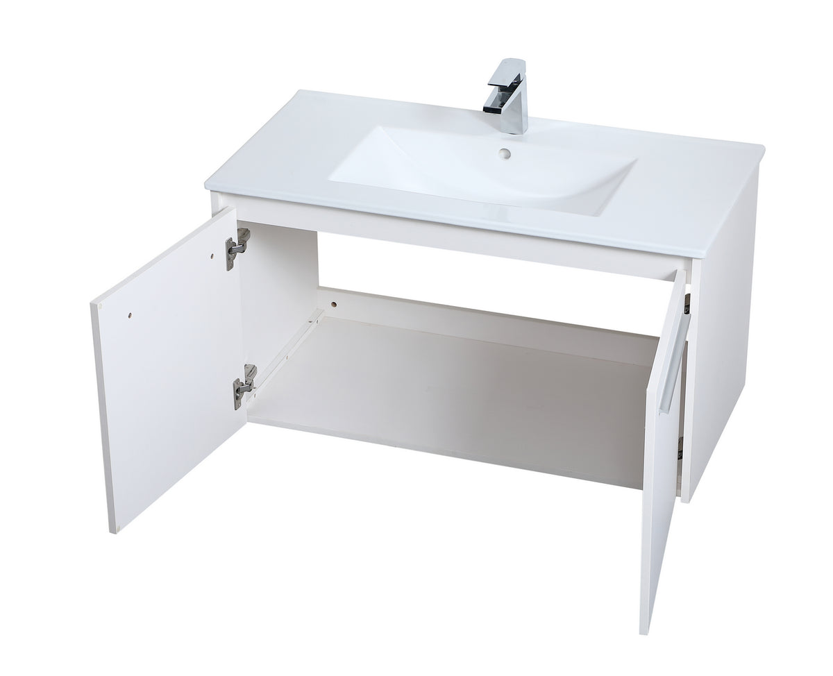 Elegant Lighting - VF44036WH - Single Bathroom Floating Vanity - Rasina - White