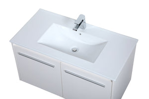 Elegant Lighting - VF44036WH - Single Bathroom Floating Vanity - Rasina - White