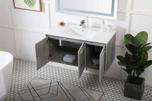 Elegant Lighting - VF44040CG - Single Bathroom Floating Vanity - Rasina - Concrete Grey