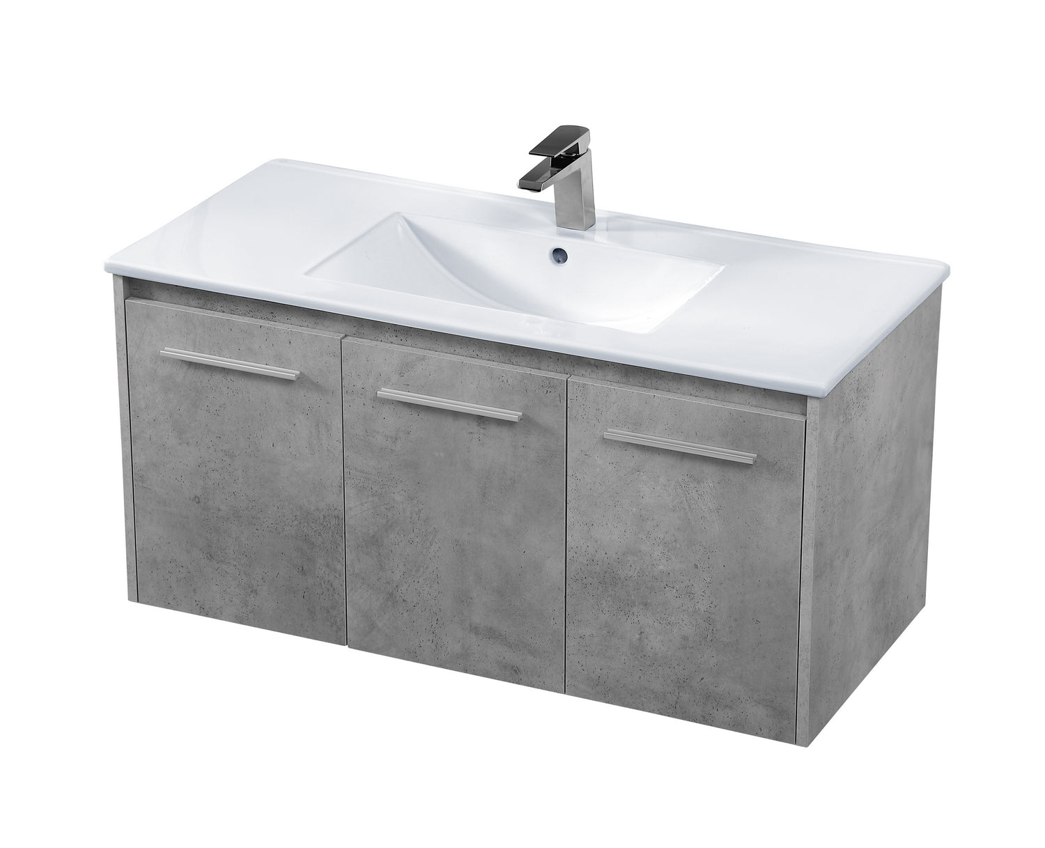 Elegant Lighting - VF44040CG - Single Bathroom Floating Vanity - Rasina - Concrete Grey