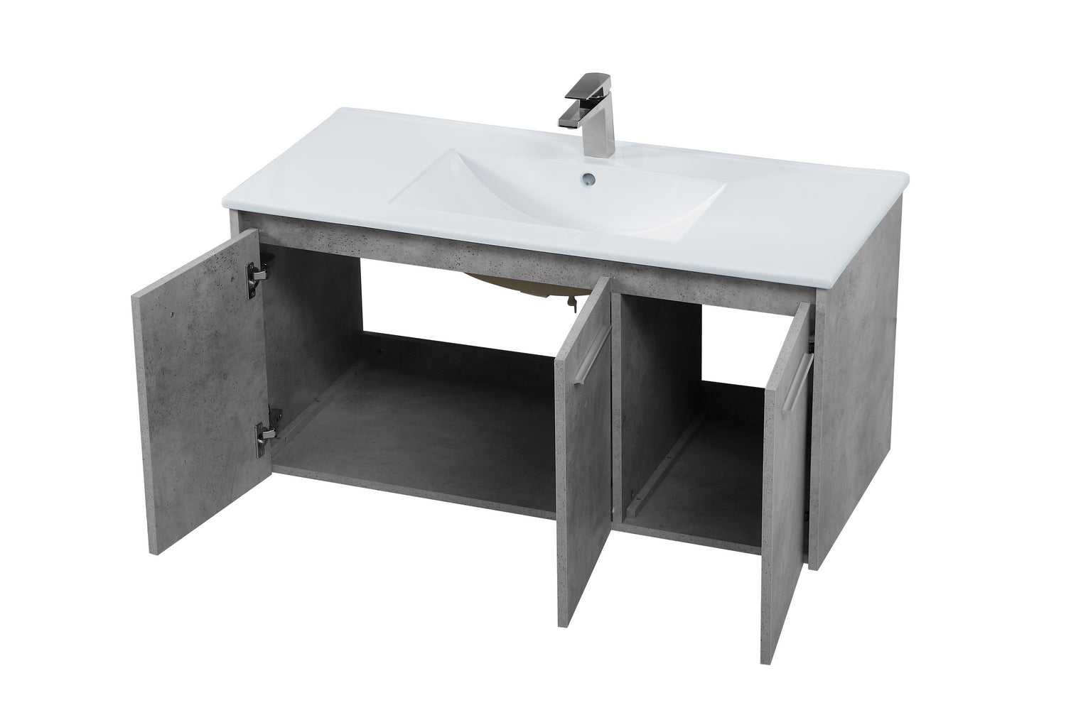 Elegant Lighting - VF44040CG - Single Bathroom Floating Vanity - Rasina - Concrete Grey