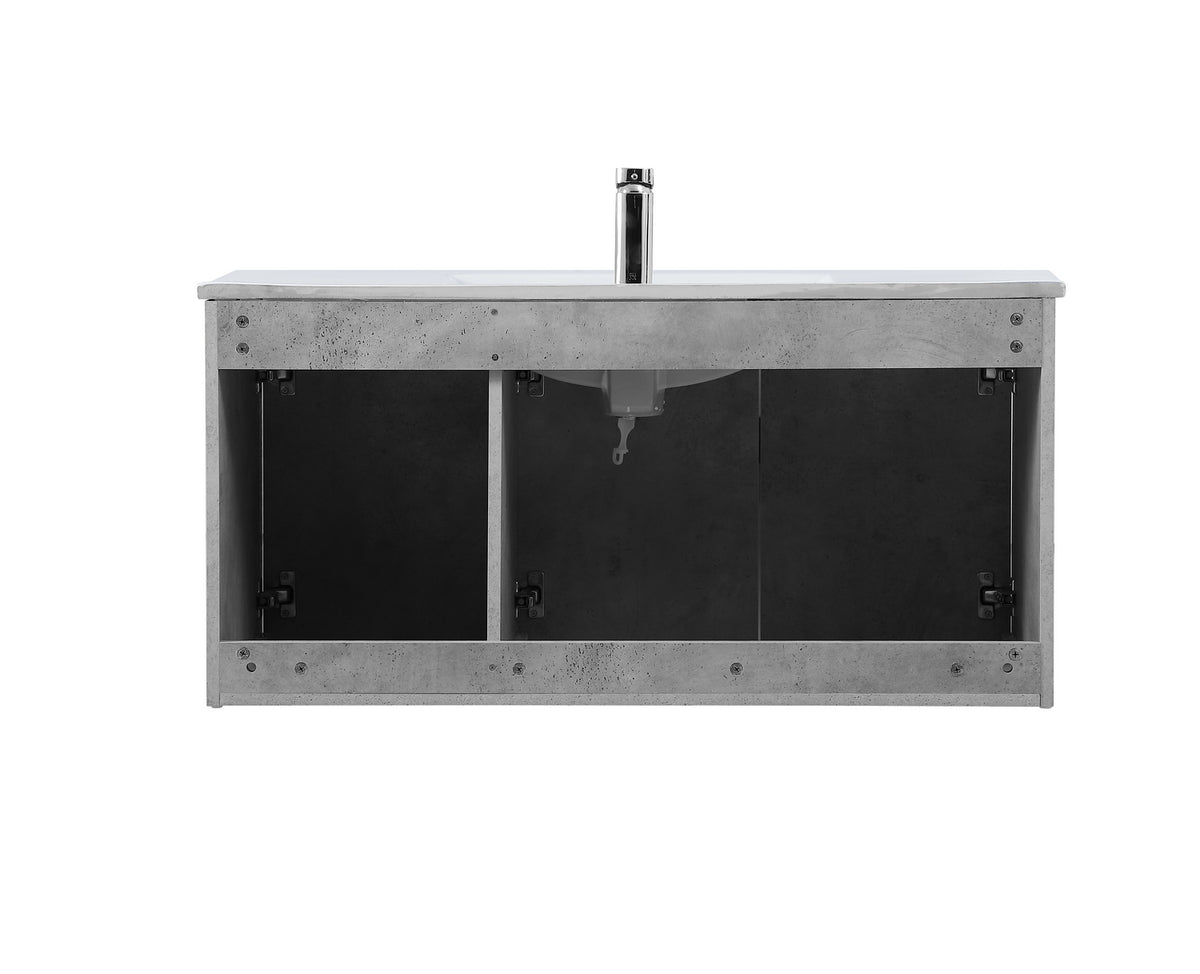 Elegant Lighting - VF44040CG - Single Bathroom Floating Vanity - Rasina - Concrete Grey