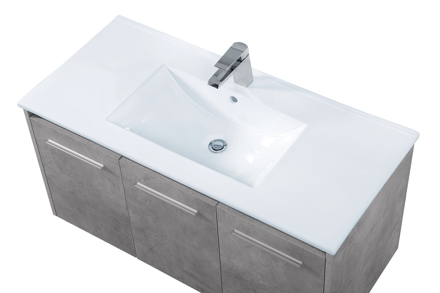 Elegant Lighting - VF44040CG - Single Bathroom Floating Vanity - Rasina - Concrete Grey