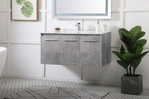 Elegant Lighting - VF44040CG - Single Bathroom Floating Vanity - Rasina - Concrete Grey