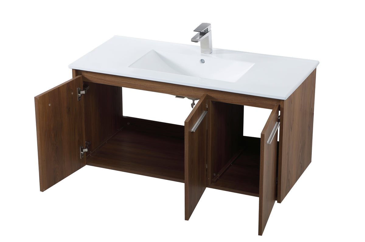 Elegant Lighting - VF44040WB - Single Bathroom Floating Vanity - Rasina - Walnut Brown