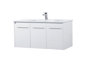 Elegant Lighting - VF44040WH - Single Bathroom Floating Vanity - Rasina - White