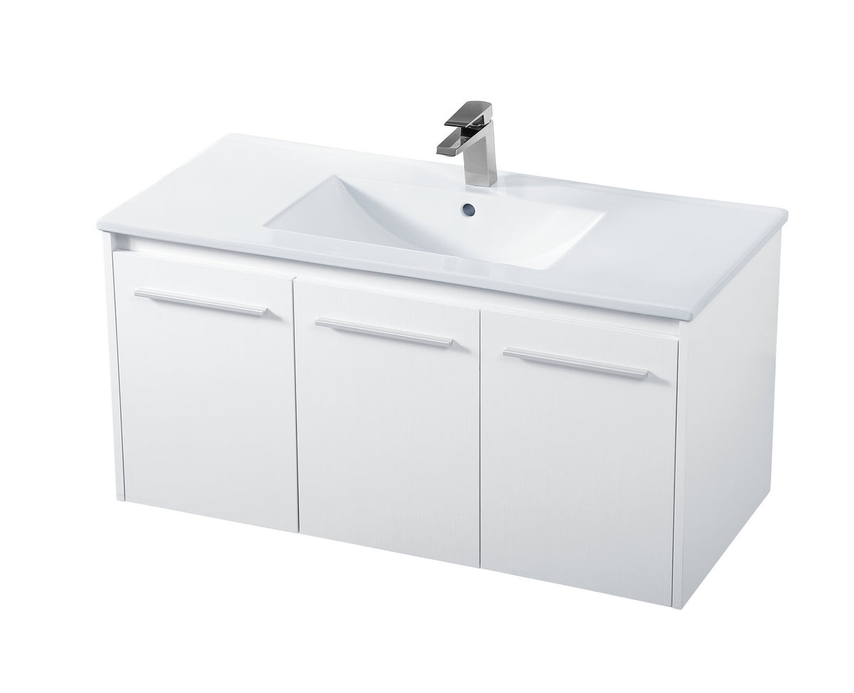 Elegant Lighting - VF44040WH - Single Bathroom Floating Vanity - Rasina - White