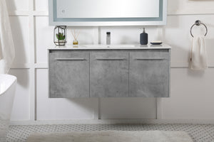 Elegant Lighting - VF44048CG - Single Bathroom Floating Vanity - Rasina - Concrete Grey