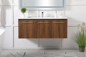 Elegant Lighting - VF44048WB - Single Bathroom Floating Vanity - Rasina - Walnut Brown