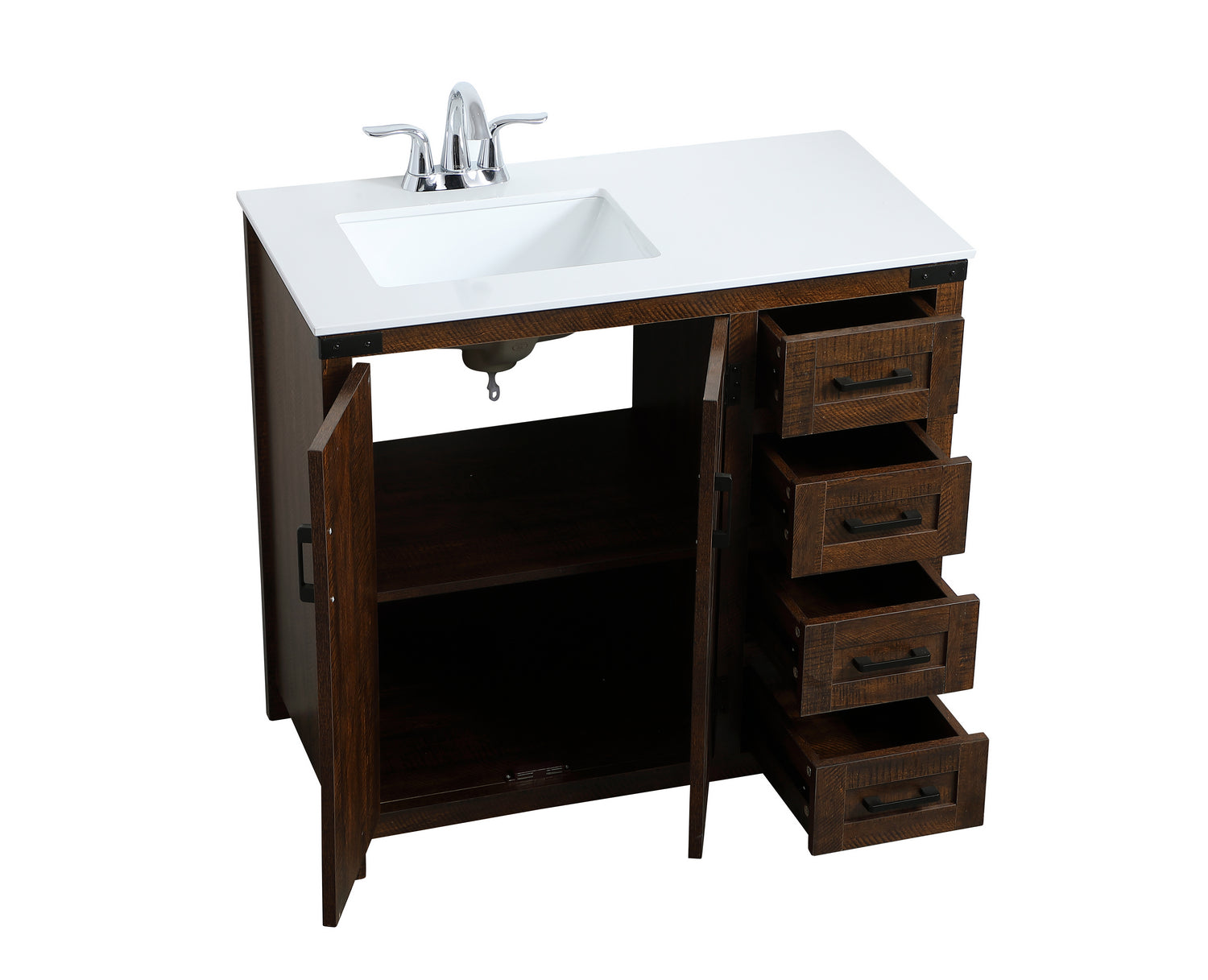 Elegant Lighting - VF90236EX - Single Bathroom Vanity - Grant - Espresso