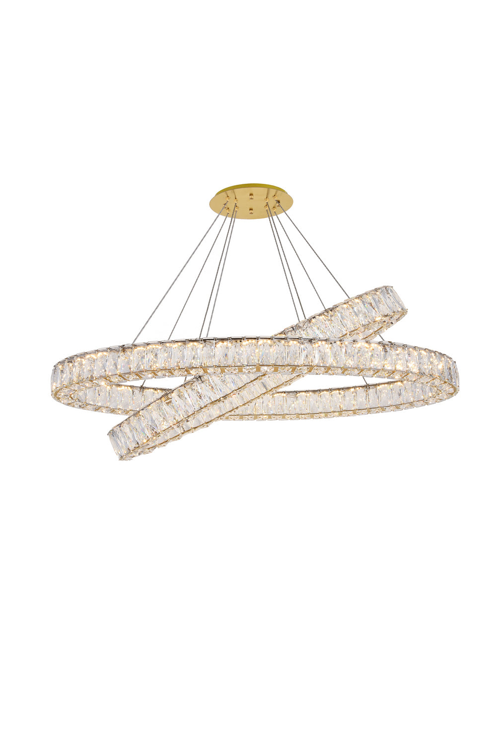 Elegant Lighting - 3503D48G - LED Chandelier - Monroe - Gold