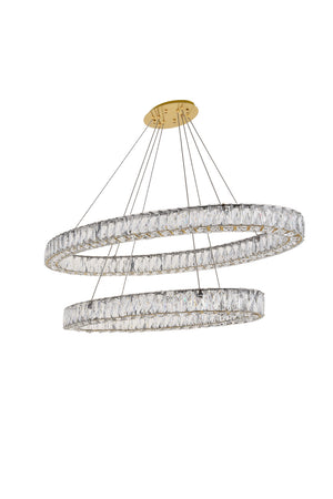 Elegant Lighting - 3503D48G - LED Chandelier - Monroe - Gold