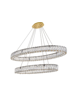 Elegant Lighting - 3503D40G - LED Chandelier - Monroe - Gold