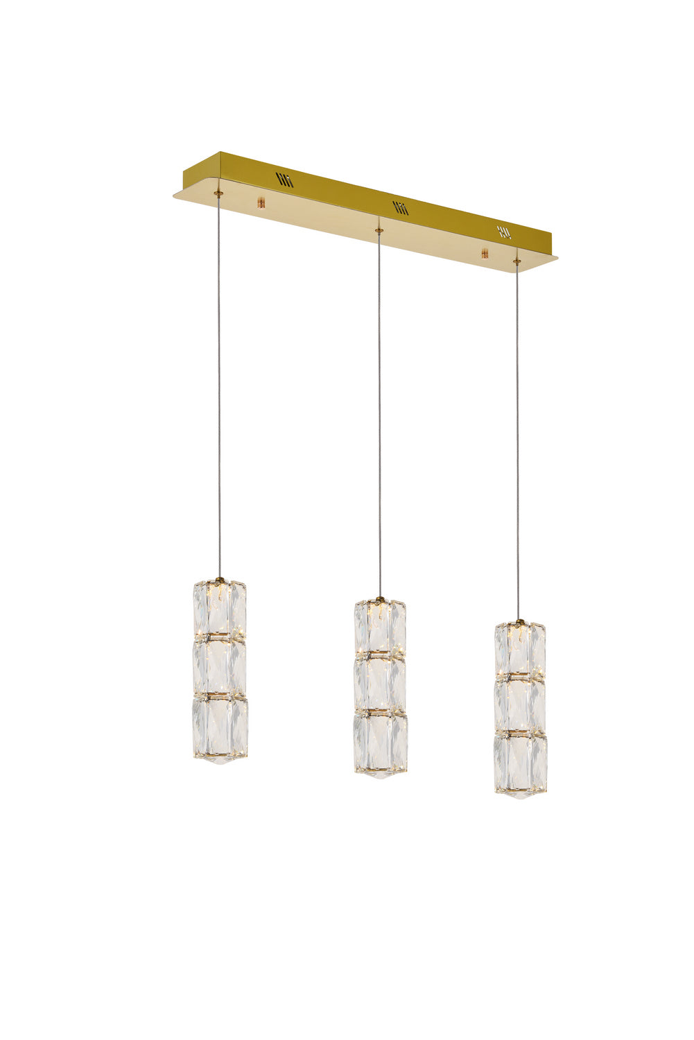 Elegant Lighting - 3500D3G - LED Pendant - Polaris - Gold