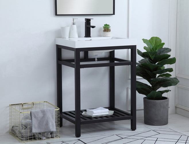 Elegant Lighting - VF14024BK - Single Bathroom Vanity - Raya - black