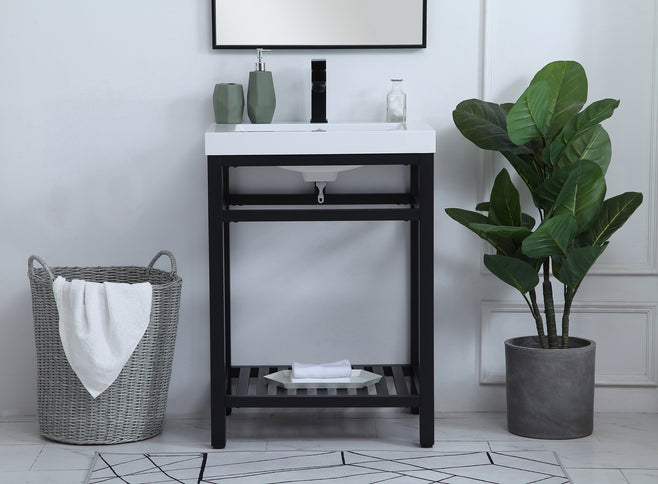 Elegant Lighting - VF14024BK - Single Bathroom Vanity - Raya - black