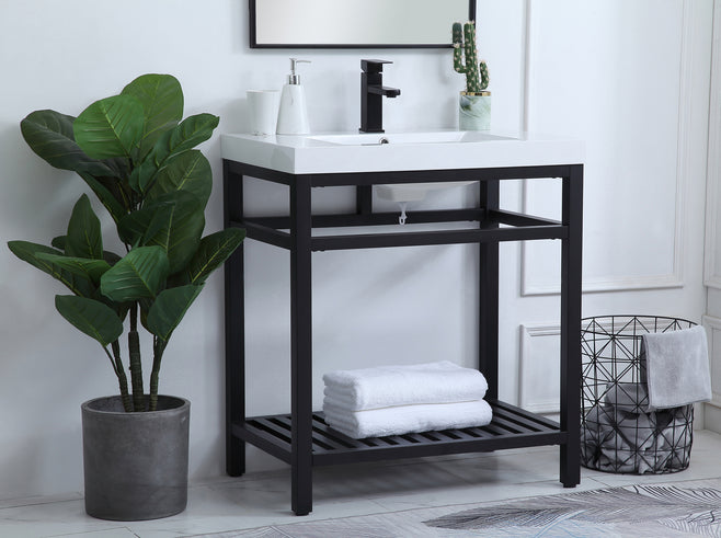 Elegant Lighting - VF14030BK - Single Bathroom Vanity - Raya - black