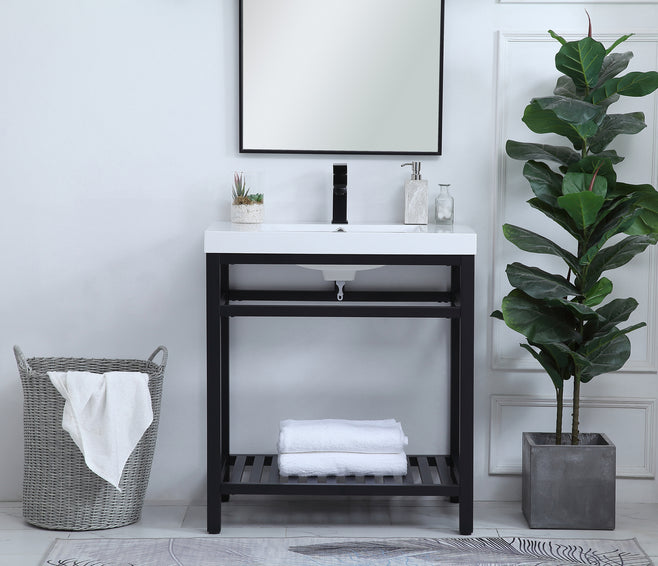 Elegant Lighting - VF14030BK - Single Bathroom Vanity - Raya - black