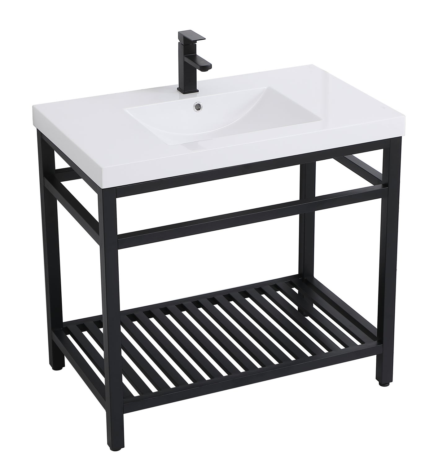 Elegant Lighting - VF14036BK - Single Bathroom Vanity - Raya - Black