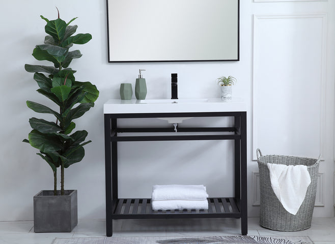 Elegant Lighting - VF14036BK - Single Bathroom Vanity - Raya - black